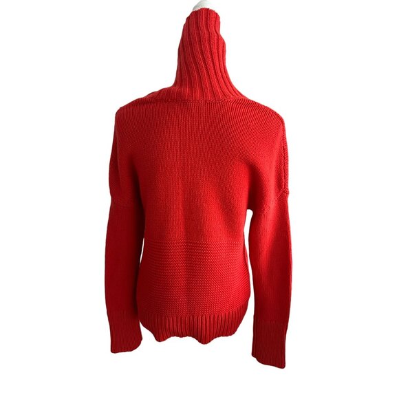 GAP Women’s Red Knit Turtleneck Sweater Size Medium - Picture 6 of 6